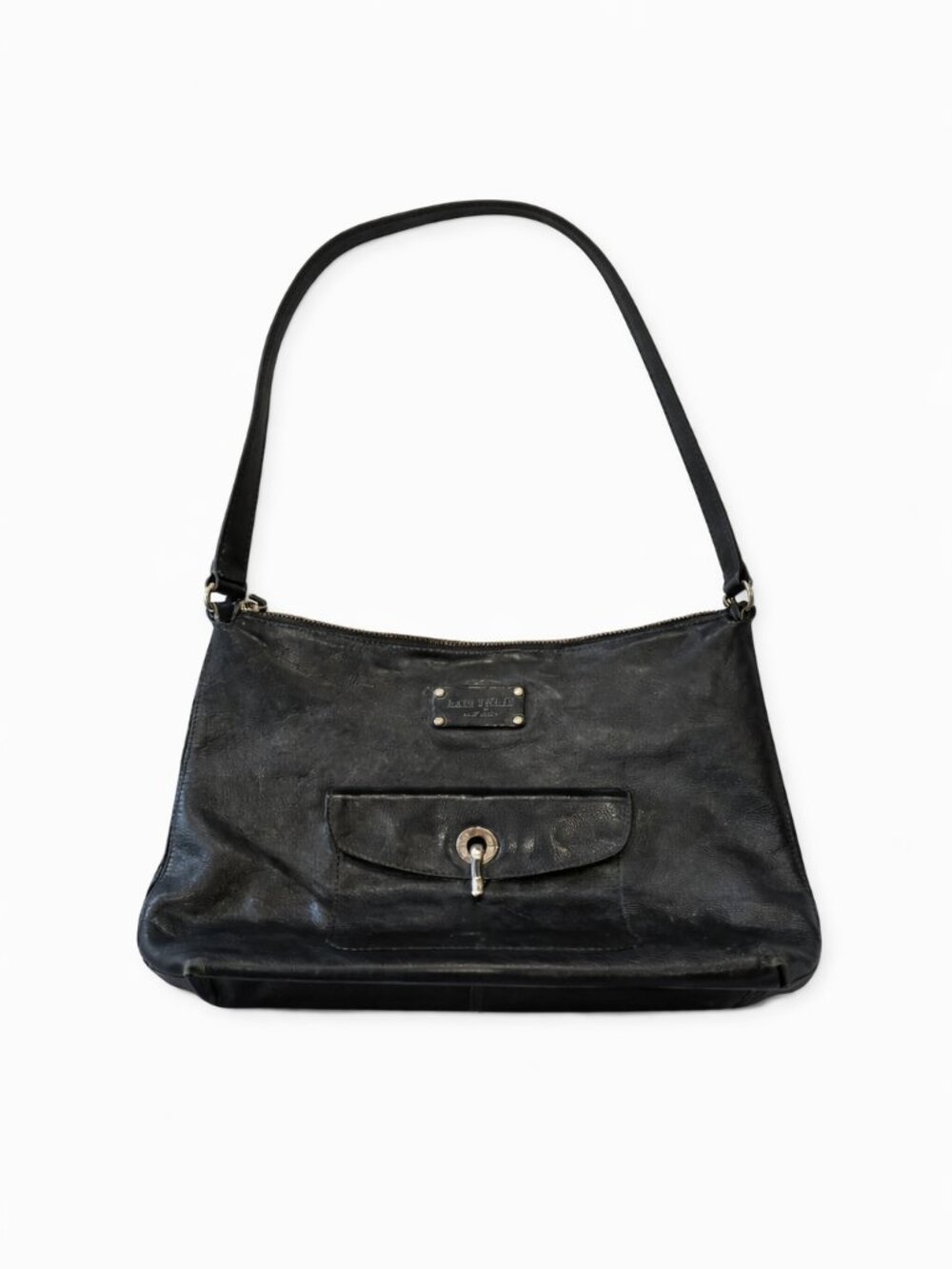 Vintage Kate Spade Black Leather Shoulder Bag